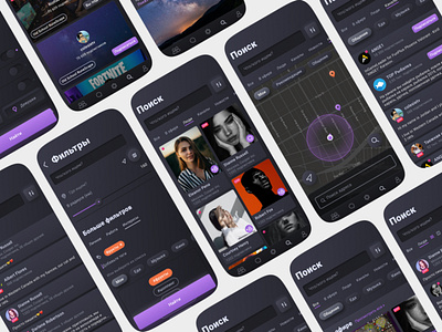 Dharma social network app concept app design ui ux