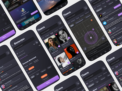 Dharma social network app concept app design ui ux