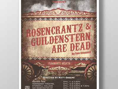 Rosencrantz & Guildenstern Are Dead Poster Design carnival graphic design photoshop poster poster design theatre
