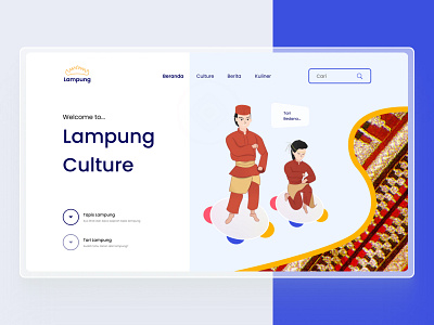 Lampung Culture | Landing Page UI Design design lampung ui ux uidesign uidesigner uidesigns uiux uxdesigner