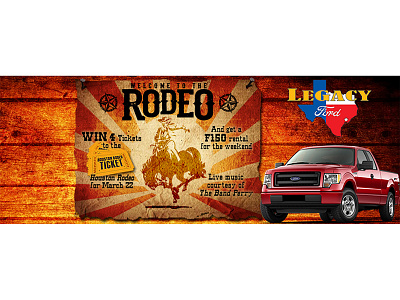 Social media banner: Legacy Ford Rodeo Giveaway ad automotive banner banner design graphic design social media