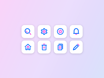Azure-Rose UI Icons azure cute iconography icons minimalist rose ui