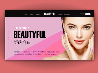 BEAUTY CONCEPT UI_HOME graphicdesign logodesign ui uidesign uiux website website design webuiuxdesign
