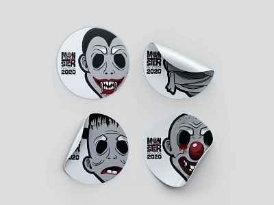 Monsterpalooza branding design illustration sticker typography vector