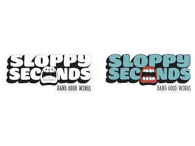 Sloppy Seconds - Dang Good Wings branding design illustration logo typography