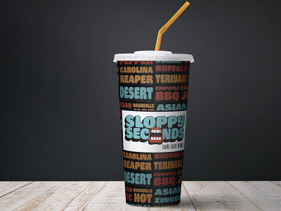 Sloppy Seconds - Dang Good Wings branding design illustration restaurant branding typography vector