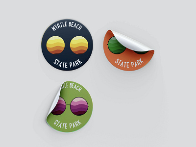Myrtle Beach State Park branding design illustration sticker typography vector