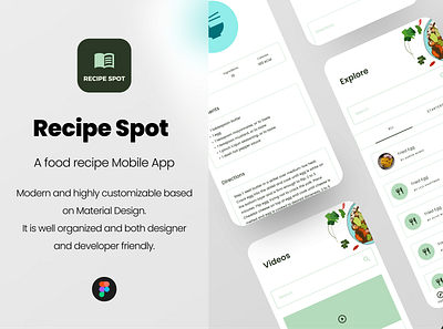 Recipe Spot - A Food Recipe App app cook design figma food illustration recipe ui ux