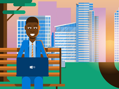 Windows 10 Business Use Illustration