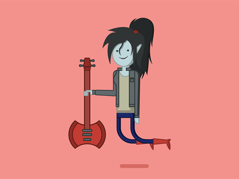 Marceline the Vampire Queen Illomation adventure time animation character cute flat gif loop marceline stroke