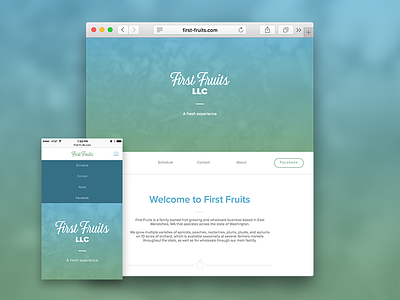 First Fruits Website agriculture business fruit mobile parents responsive ui ux washington web design