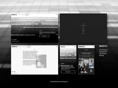 Shoyei - Music Producer Website UI/UX black and white bw clean coding logo mobile music producer ui ux web design web development