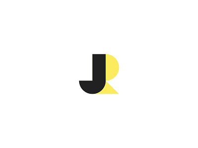 2017 Personal Logo black branding flat glyph jr logo minimal modern personal simple white yellow