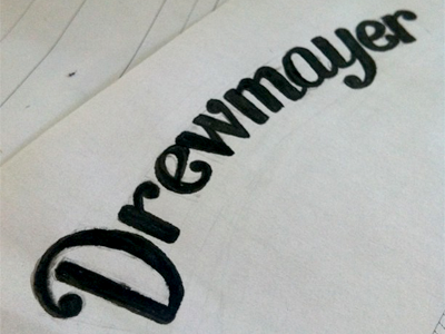 Drewmayer sketch typography