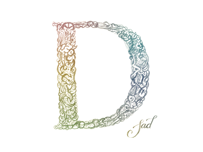 D letter t typography