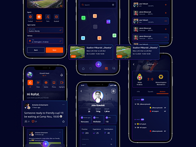 Inspotle - UX/UI app app design appdesign application dark mode dark ui design football soccer soccer app sport sport app ui uidesign ux uxdesign