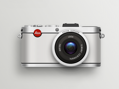 I love Leica! camera icon leica lens paper white