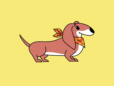 Dachshund Character Illustration buy cartoon dachshund design dog dogs funny illustration pencil pet tshirt