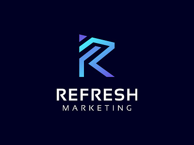 R Letter - Logo design for REFRESH MARKETING branding logo mi r letter r logo ui