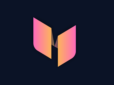 M letter logo branding flat graphic icon logo logo design modern