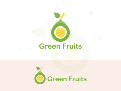 Fruits Logo Design - Green Fruits Logo illustration