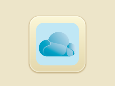 Icon Cloud app blue cloud icon