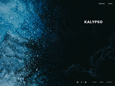 kalypso landing page adobe xd dark design hero landing landingpage webdesign