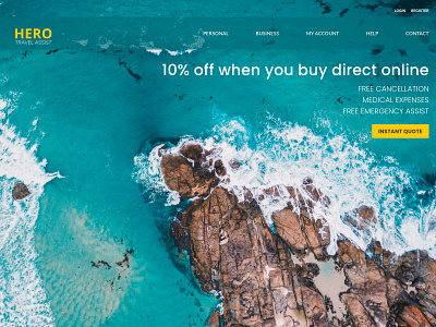 Hero Travel Assist Landing Page A/B ecommerce design hero landing landing page travel travel app web design website concept website design