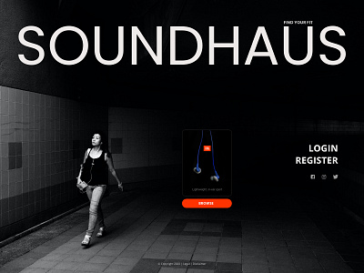 SoundHaus Landing adobe xd branding design ecommerce headphones music sound web web design website