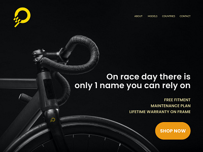 O Bikes adobe xd branding design hero hero image html5 illustration typography vector web design