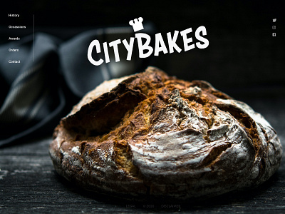 City Bakes adobe xd branding design hero header hero image landingpage logo navigation bar vector web design