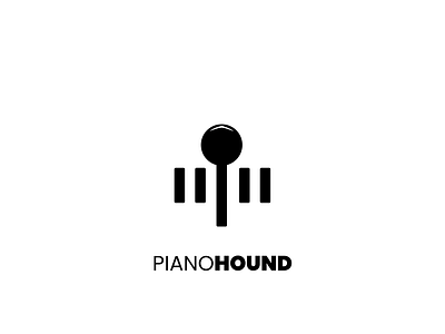 Piano Hound Logo design illustration logo vector