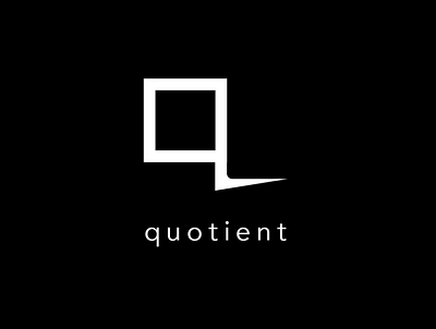quotient black logo adobe branding design illustration logo vector
