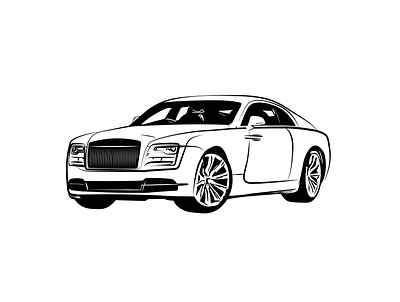ROLLS-ROYCE android app design art car elements illustraion illustrator vector