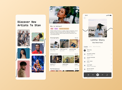 Music Discovery UI Concept app design graphic design kehlani music music discovery pause play ui ux