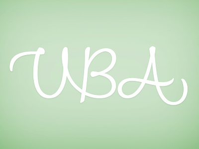 UBA custom logo joelvilasboas lettering script swashes