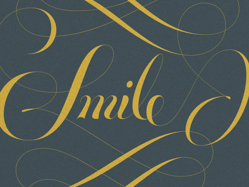 Smile swashes script lettering joelvilasboas