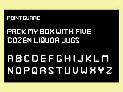 Pointguard Typeface design graphic design typography