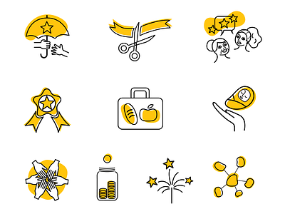 Icons for Elifelet design icon illustration