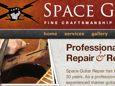 Space Guitar v2 texture warm website