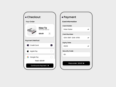 Daily UI 002 - Credit-card Checkout app app design dailyui dailyui002 dailyuichallenge design ui