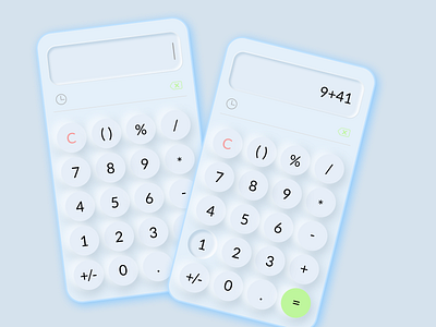 Daily UI 004 - Calculator app app design dailyui dailyui004 dailyuichallenge design skeumorphism skeuomorphism ui