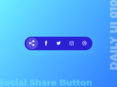 Daily UI #010 - Social Share Button app app design dailyui dailyui001 dailyuichallenge design ui