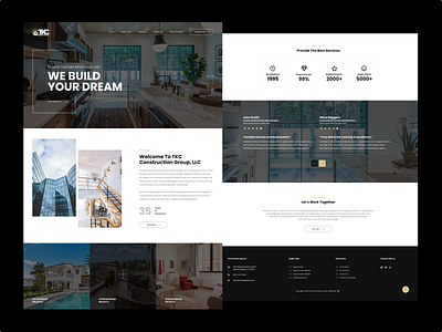 Flat Website Design | Construction Company