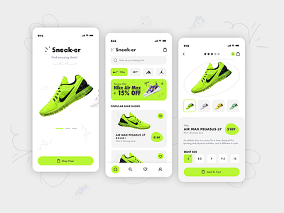 Sneaker - eCommerce Mobile App Design for Online Store