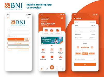 BNI Mobile Banking UI Redesign design ui ux