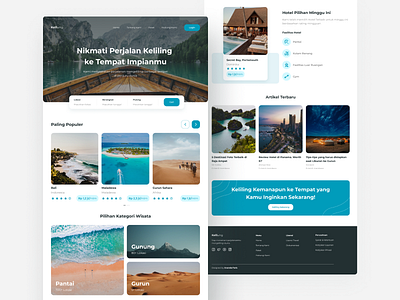 Travel Agency Website Landing Page design desktop landing page travel ui website