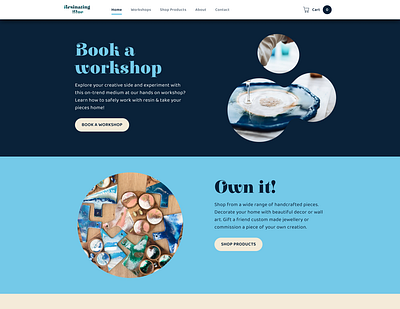 Resinating Blue Website Design brand design ui website