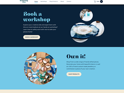 Resinating Blue Website Design
