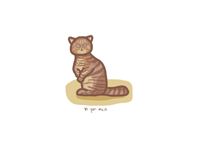 Standing cat illustration drawing